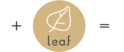 Leaf 葉っぱ。
threaFが扱う商品の、「ナチュラル、健康」なイメージ